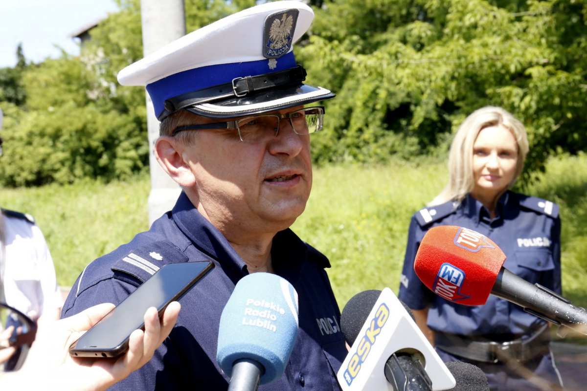 Naczelnik Wydziału Ruchu Drogowego Komendy Wojewódzikiej Policji w Lublinie podinspektor Mariusz Szajwaj