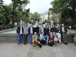 Uczestnicy wizyty podczas zwiedzania Sofii