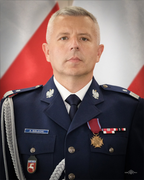 Komendant Wojewódzki Policji w Lublinie inspektor Artur Bielecki   