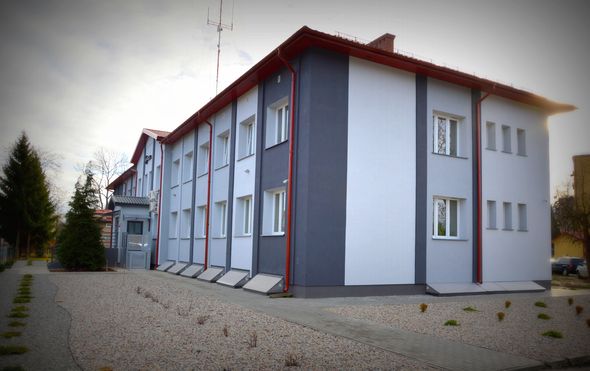Budynek Komendy Powiatowej Policji w Krasnymstawie.