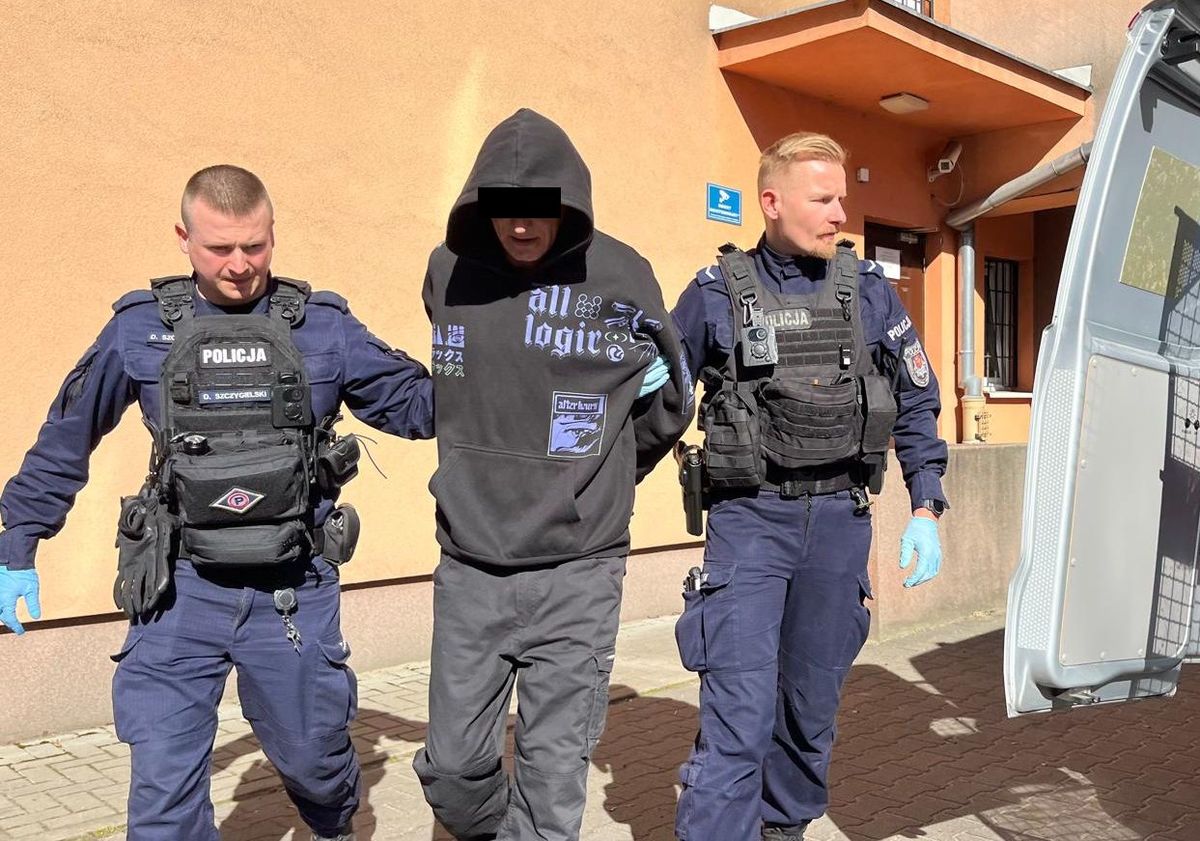 kolaż zdjęć, zabezpieczona broń i narkotyki