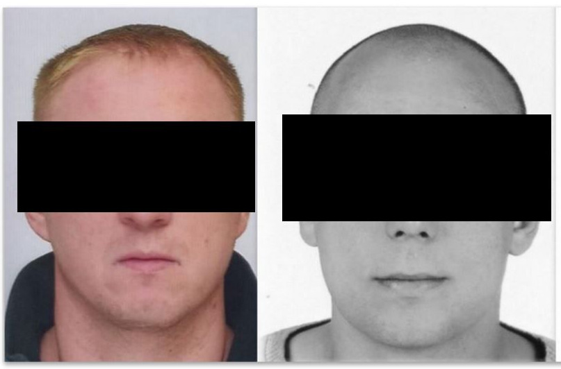 Kolaż zdjęć na któych widać zatrzymanych mężczyzn.