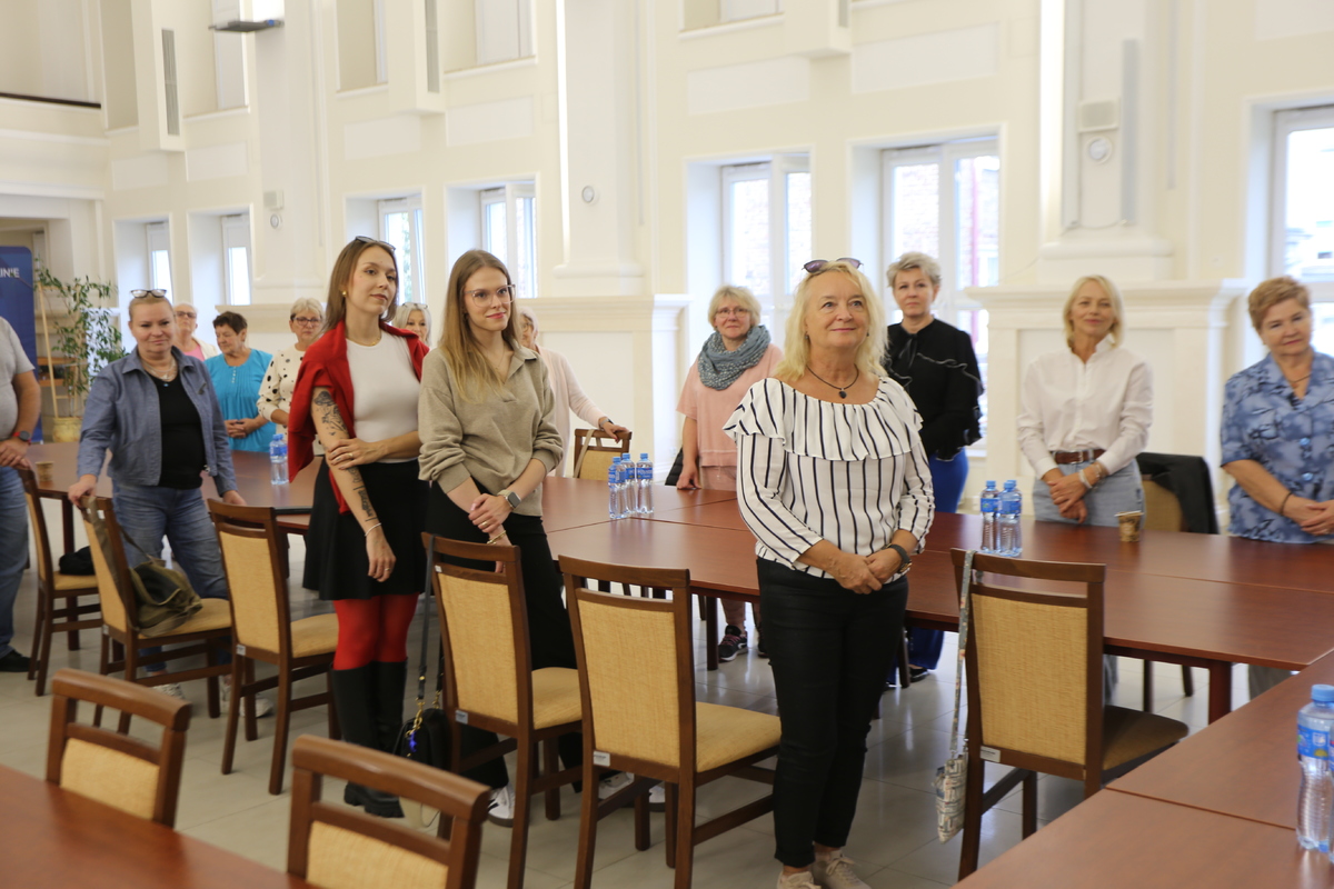 Podopieczni fundacji podczas spotkania