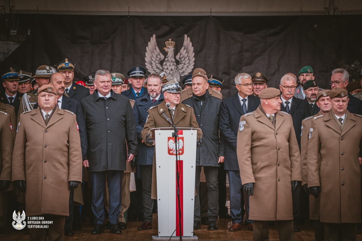 obchody święta Wojsk Obrony Terytorialnej w Zamościu z udziałem przedstawicieli służb i rządu