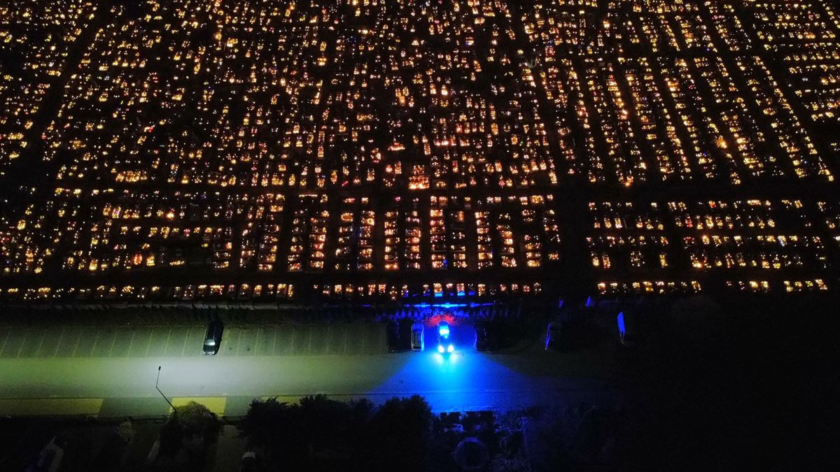 widok cmentarza z góry