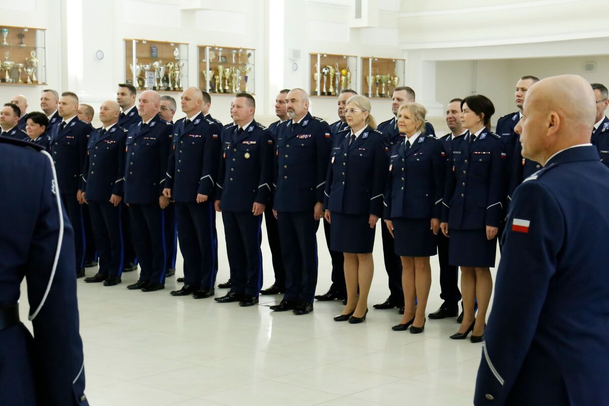Kadra kierownicza Lubelskiej Policji.