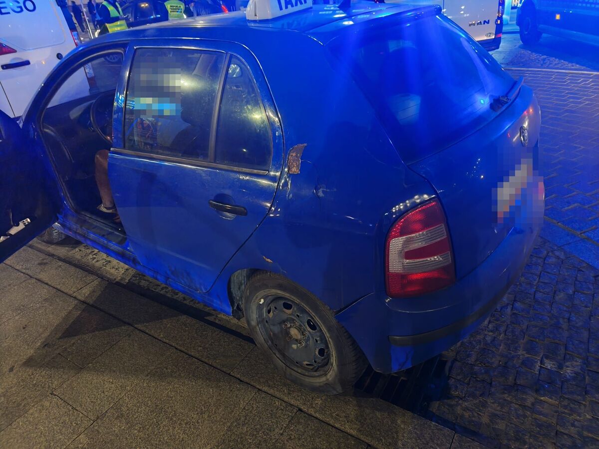 taksówka podczas kontroli