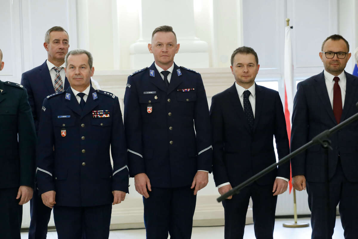 inspektorem Andrzejem Mioduną i inspektor Robert Michna i zaproszeni goście