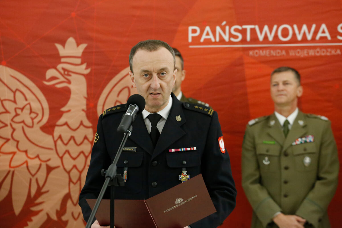 Komendant  Wojewódzkiej Państwowej Straży Pożarnej st. bryg. Zenon Pisiewicz
