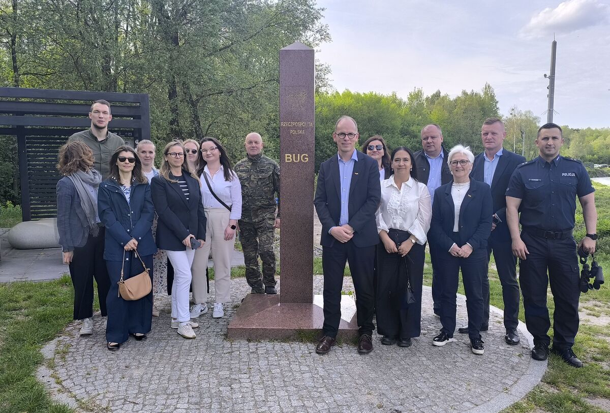 Delegacja na TRÓJSTYK granic Polski, Ukrainy oraz Białorusi w województwie lubelskim w Orchówku (gmina Włodawa).