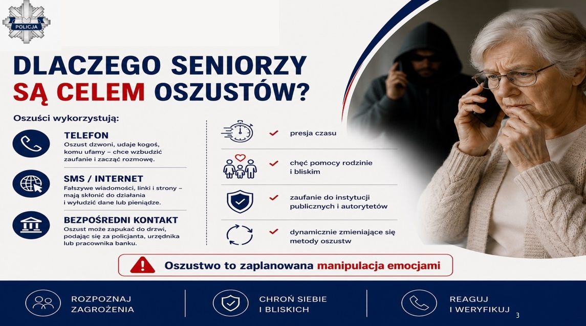 slajd z prezentacji na temat oszustw
