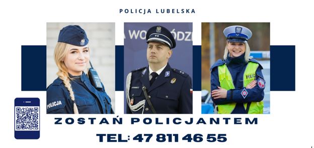 plakat z policjantami