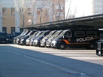 Samochody na wyposażeniu Oddziału Prewencji Policji w Madrycie