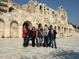 Uczestnicy wizyty podczas zwiedzania Aten
