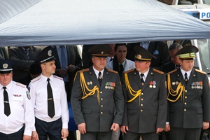 Delegacja ukraińskiej Milicji podzcas uroczystości Święta Policji