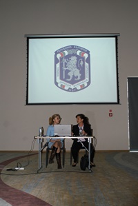Przedstawiciel policji bułgarskiej podczas wykładu