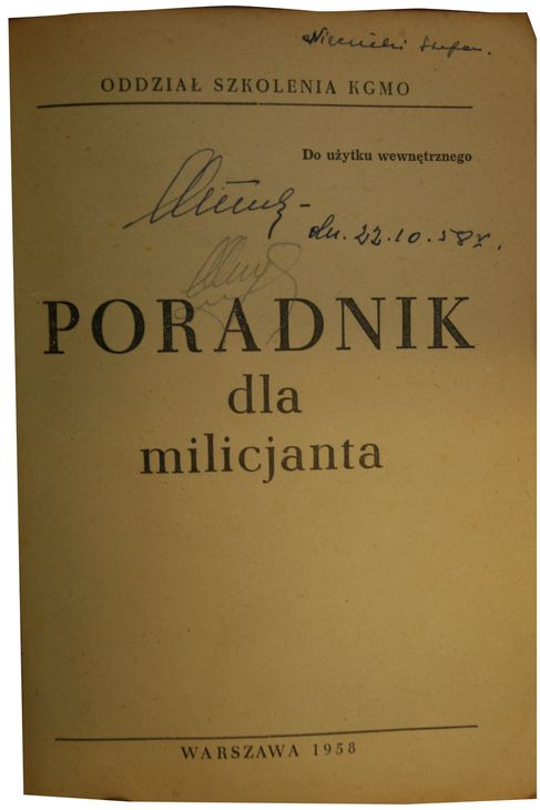 Poradnik Milicjanta z 1958 roku