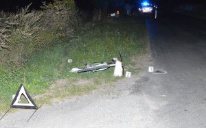 fot. uszkodzony rower wskutek wypadku