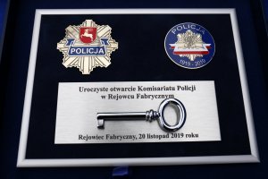 Klucz okolicznościowy do komisariatu policji w Rejowcu Fabrycznym.