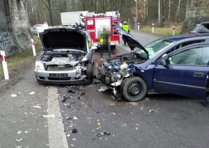 fot. Zderzenie pojazdów w Wandzinie