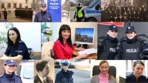 kolaż przedstawiające wizerunku policjantek i pracownic cywilnych lubelskiego garnizonu Policji