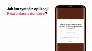 plakat informujący jak korzystać z aplikacji kwarantanna domowa