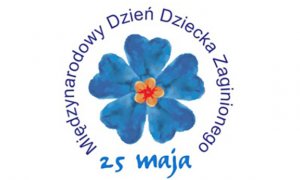 napis Międzynarodowy Dzień Dziecka Zaginionego