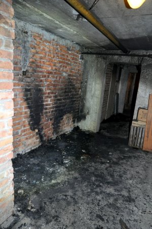 Pomieszczenie po podpaleniu