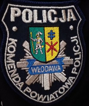 mala naszywka z logo włodawskiej policji
