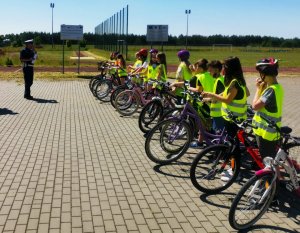 egzamin na kartę rowerową w szkole podstawowej w Łucce