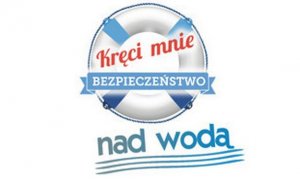 białe koło ratunkowe z nazwą akcji &amp;amp;quot;Kręci mnie bezpieczeństwo nad wodą