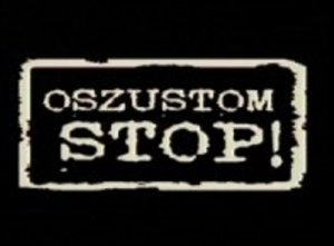 plakat profilaktyczny z hasłem Oszustom Stop