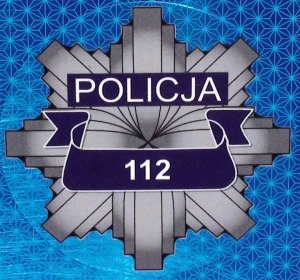 logo policji z numerem 112