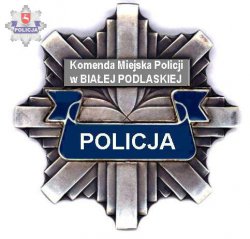 logo policyjnej gwiazdy KMP w Białej Podlaskiej