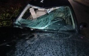 uszkodzony volkswagen po wypadku w Młynkach
