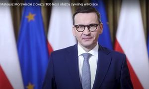 Premier Mateusz Morawiecki na zdjęciu