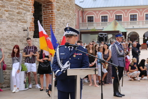 Komendant Główny Policji w Lublinie podczas przemówienia