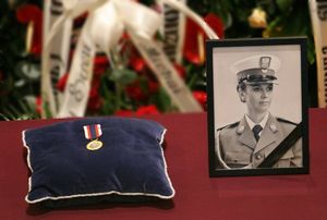 zdjęcie zmarłej policjantki podczas pogrzebu