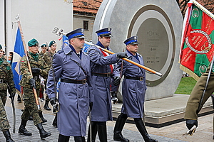 służby mundurowe podczas defilady