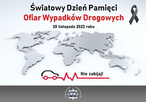 plakat Światowy Dzień Ofiar Wypadków Drogowych