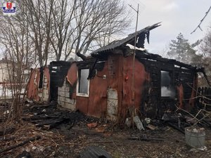 spalony dom jednorodzinny