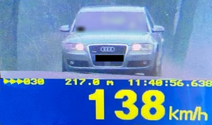 zdjęcie z wideorejestratora o przekroczeniu prędkości