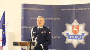 przemawia Komendant Wojewódzki Policji w Lublinie