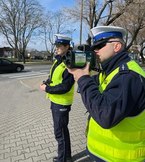 patrol ruchu drogowego na służbie