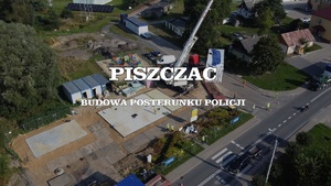 Zdjęcie z budowy nowego posterunku Policji w Piszczacu.