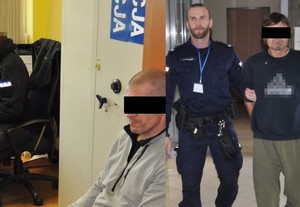 zdjęcia zatrzymanych mężczyzn - kolaż zdjęć