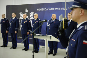 Komendant oraz zastępcy Komendy Wojewódzkiej Policji w Lublinie