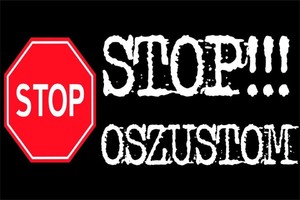 napis stop oszustom