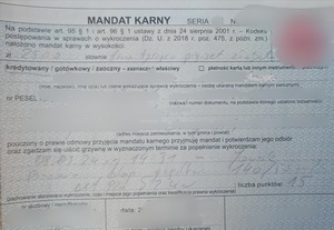 mandat karny