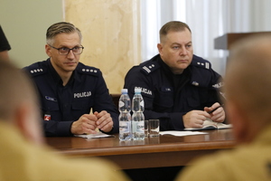 Komendant Wojewódzki Policji w Lublinie i Rzecznik Prasowy Komendanta